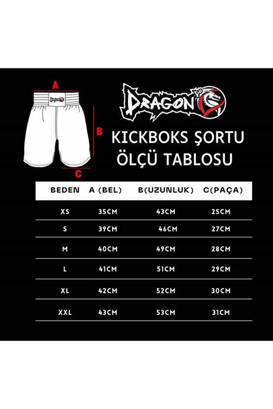 KB240 Kick Boks Şortu Dijital Baskılı Kick Boxing Antrenman Şortu