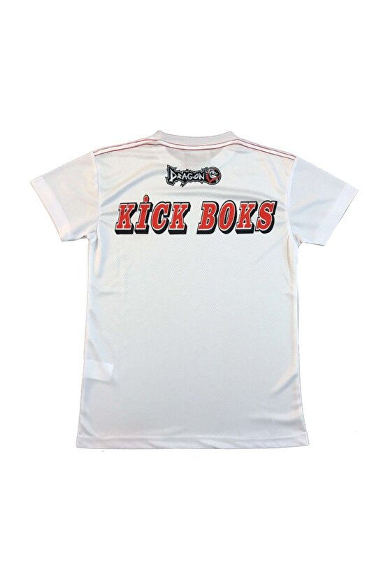Giftoom Spor- Türkiye Kick Boks Federasyonu Armalı Kick Boks Beyaz Tişört