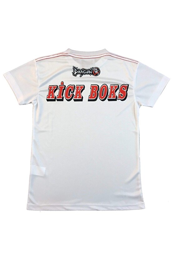 Giftoom Spor- Türkiye Kick Boks Federasyonu Armalı Kick Boks Beyaz Tişört