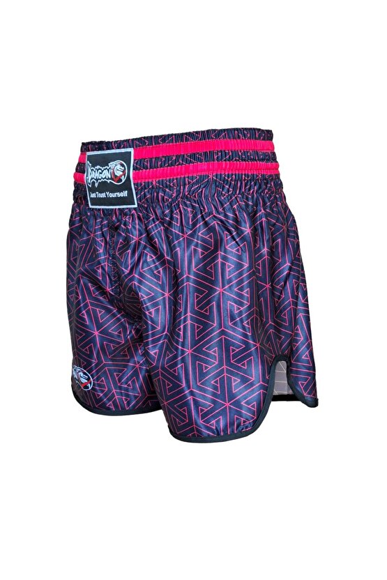 MT3442 Muay Thai Şortu Kick Boks Şort Neon Pembe Dijital Baskılı Şort