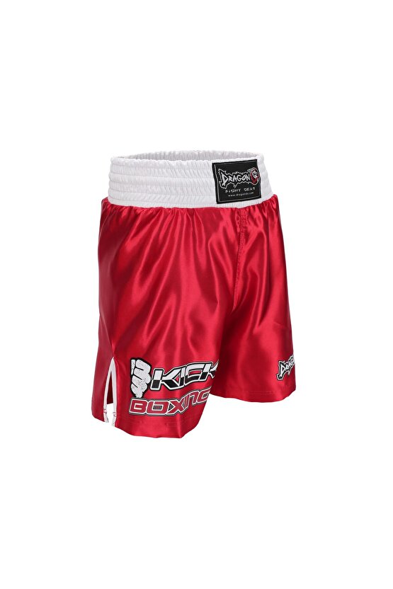 Kf1003 Kırmızı Kick Boks Şort ve Profesyonel Dişlik Kick Boxing Şort Seti