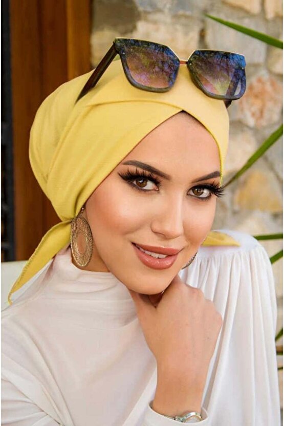 Sarı Çapraz Bone  Deniz - Havuz Bonesi