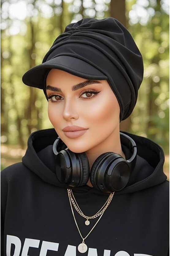 Siyah Kepli Şapka Bone