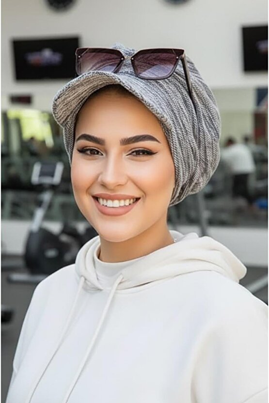 Kot Desen Tesettür Şapka Bone