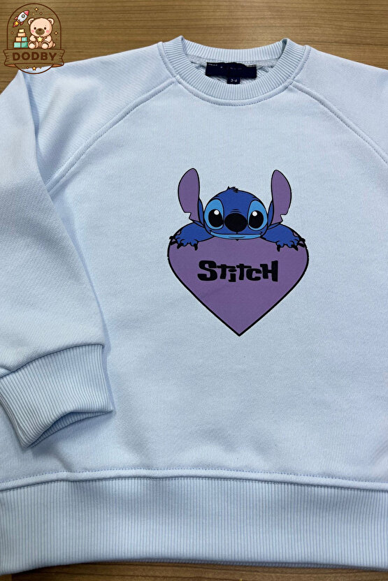 Stitch Sweatshirt İçi Yumuşak Tüylü Sweatshirt Erkek Çocuk Kıyafet Kız Çocuk Kıyafet Stitch Kıyafet