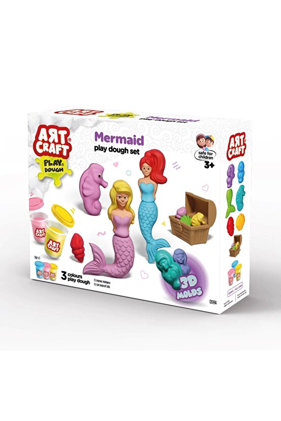 Deniz Kızı Oyun Hamur Seti 168 Gr. - Oyun Hamuru Seti - Hamur Setleri - Hamur Kalıpları - Doğal Oyun