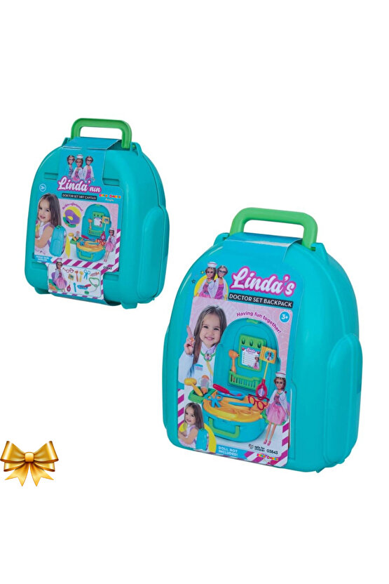 Lindanın Doktor Set Sırt Çantası - Doktor Setleri - Doktor Oyuncak Seti - Doktor Gereçleri
