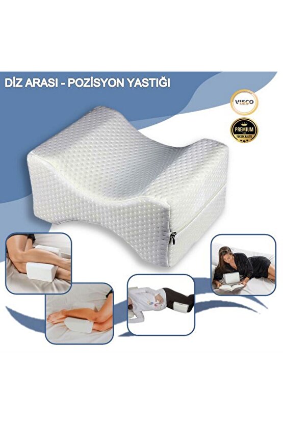 Bacak Arası Yastık Hafızalı Köpük Diz Yastığı Yan Uyuyanlar Için Ortopedik Diz Yastığı Uyku Siyatik
