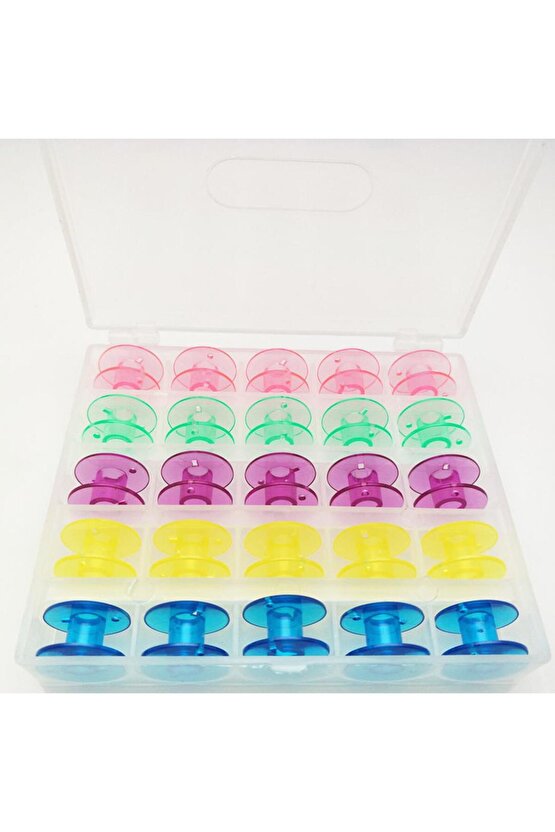 Fdm Ev Tipi Dikiş Makinesi Masurası Renkli Ve Plastik 25 Adet