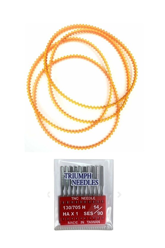 Dikiş Makine Motor Kayışı Çift Tarafı Tırtırlı 2 Adet Ve HAX EV TİPİ 12numara 10 Adet Iğne