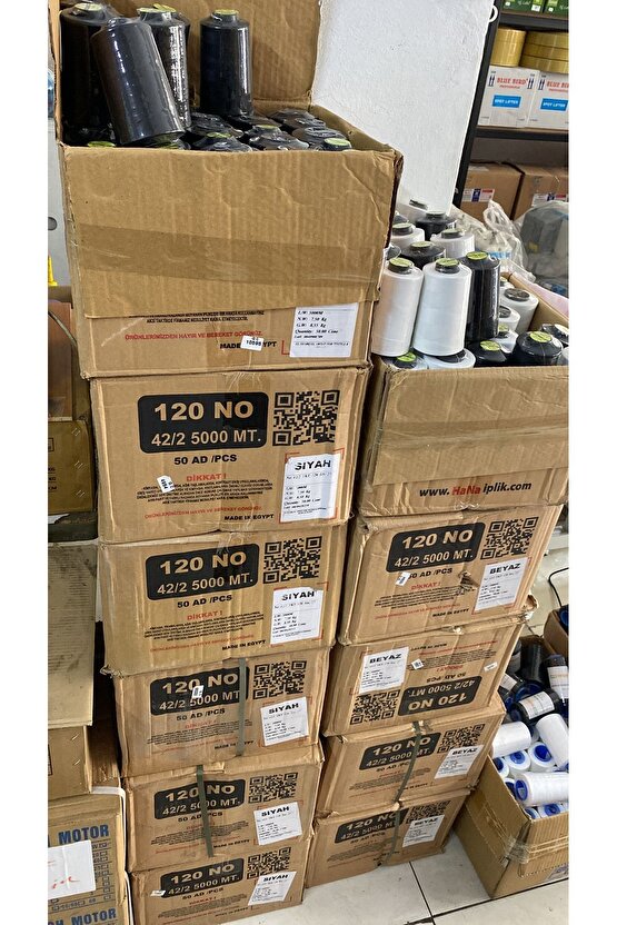 Sanayi Dikiş Ipliği Kutu 50 Ad Renk Beyaz