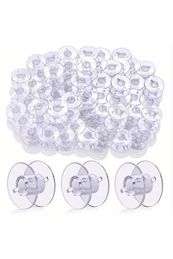 Yeni Model Ev Tipi Dikiş Makinesi Masurası Plastik Beyaz-mavi Şeffaf (10 ADET)