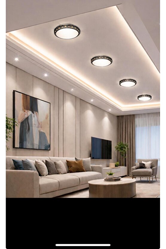 36 Watt, 3 Modlu Delik Çapı Ayarlanabilir 4000K Ilık Beyaz Işık Modern Tasarım Sıvaaltı Led Armatür