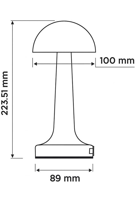 3 Kademeli, 3 Işık Modlu, Şarjlı, Dokunmatik Masa ve Gece Lambası, Cafe, Bar, Restorant Masa Lambası