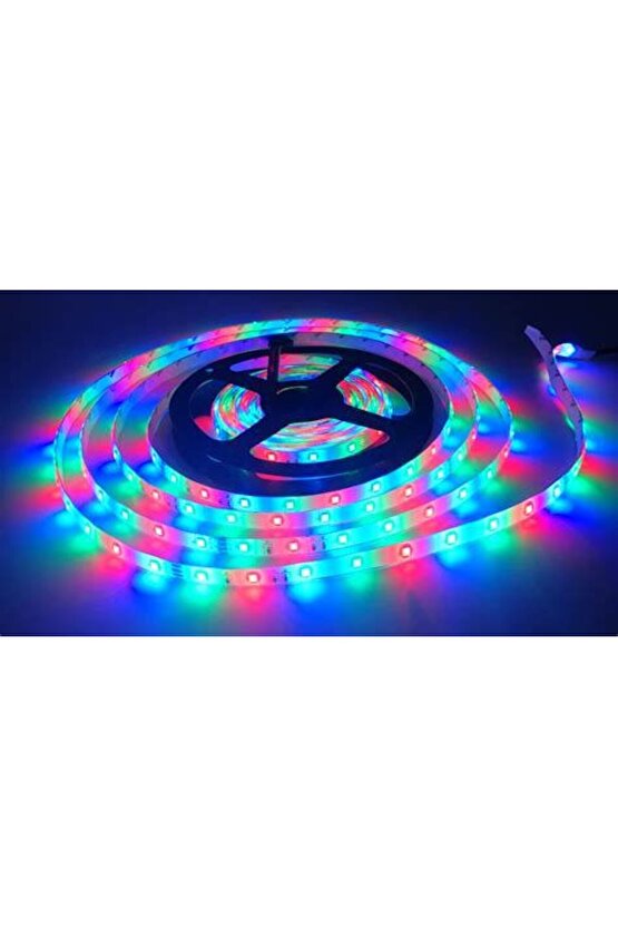 5 Metre Tak Çalıştır Kumandalı, 96 Renk RGB Şerit Led TV Ünitesi, Mutfak Tezgahı, Vitrin, Tavan Ledi