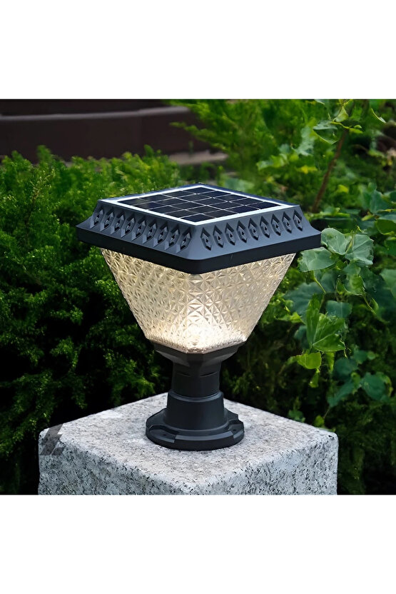 Güneş Enerjili, Kumandalı, RGB, Gün Işığı, Mavi, Kırmızı Işıklı Gece Sensörlü Bahçe Duvar Aplik