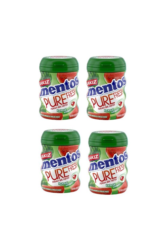 Pure Fresh Karpuz Aromalı Şekersiz Draje Sakız 60 g x 4 Adet