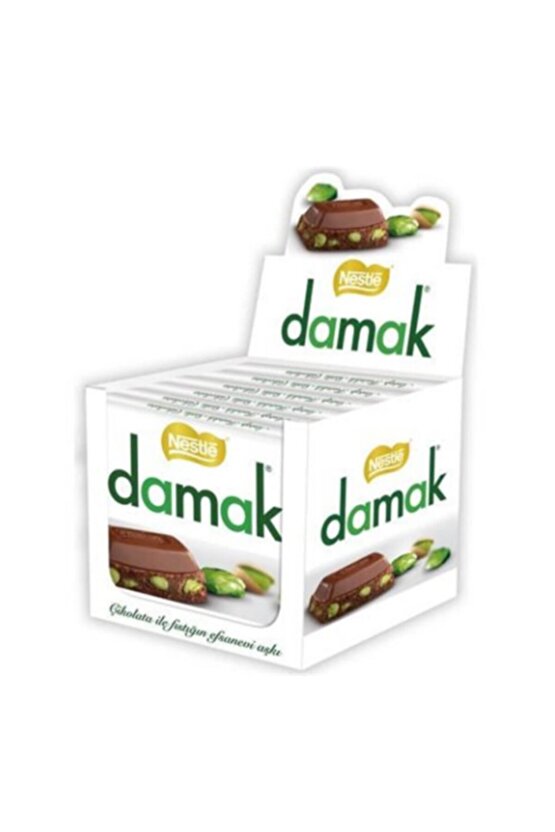 Damak Antep Fıstıklı Sütlü Çikolata 63 gr 6 Adet