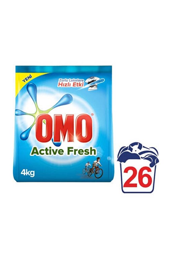 Active Fresh Beyazlar için Toz Çamaşır Deterjanı 4 kg 26 Yıkama
