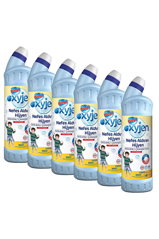 Oksijen Çamaşır Suyu 750 ml Hasas Hijyen Ekonomi Paketi 6lı