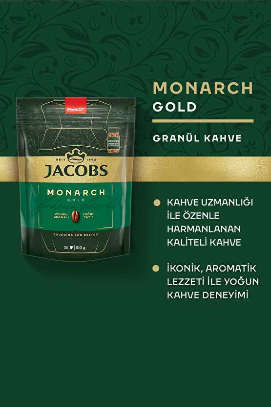 Monarch Gold Granül Kahve 100 gram X 3 Paket
