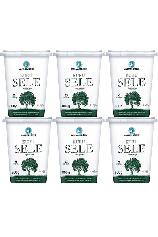 Kuru Sele Zeytin 800 gr (321-350) Xs 6 Adet