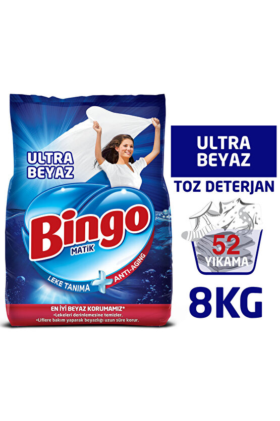Matik Toz Çamaşır Deterjanı 4 Kg Ultra Beyaz 2li