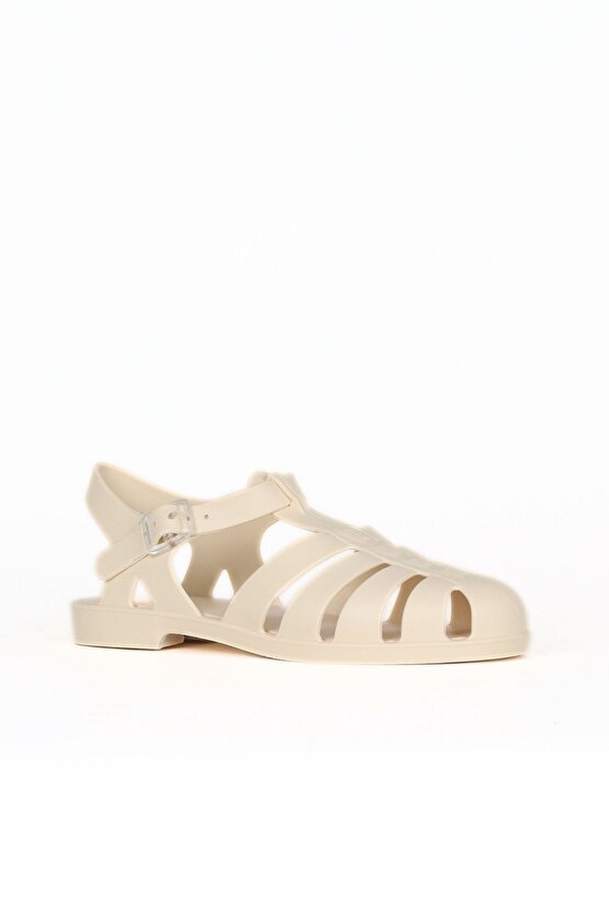 S10259 Biarritz Mate Sandalet Mat Fildişi