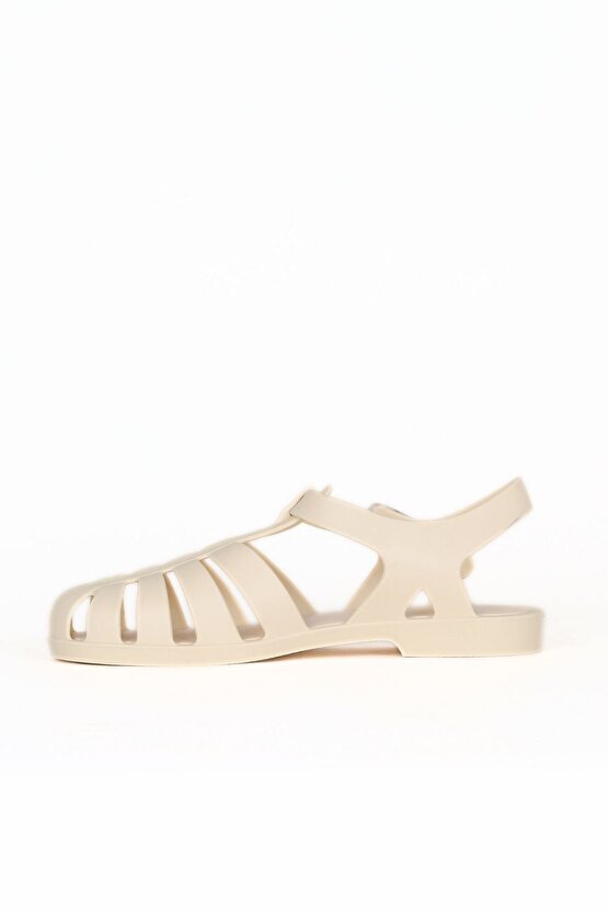 S10259 Biarritz Mate Sandalet Mat Fildişi