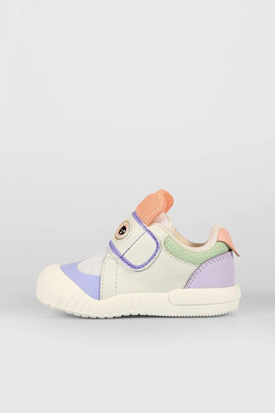 Kız Çocuk Beyaz Loca İlk Adım Ayakkabısı