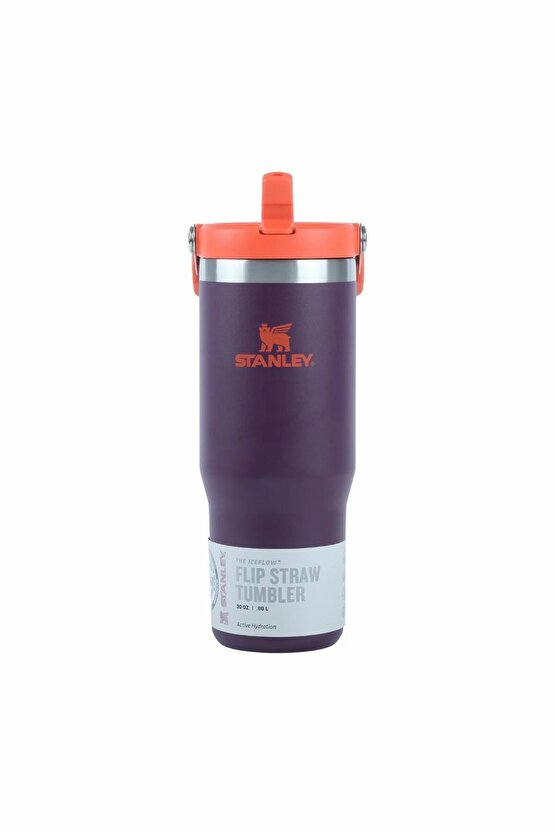 The IceFlow Flip Straw 0,89L  30Oz Unisex Mor Matara Suluk 10-09993-538