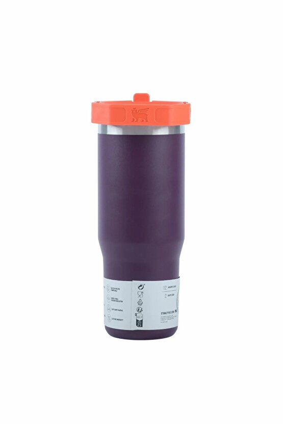 The IceFlow Flip Straw 0,89L  30Oz Unisex Mor Matara Suluk 10-09993-538