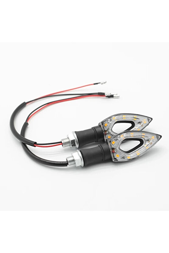 Motosiklet Sinyal Led Delikli Siyah (sarı Işık) E Belgeli