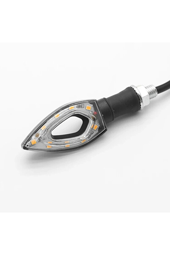 Motosiklet Sinyal Led Delikli Siyah (sarı Işık) E Belgeli