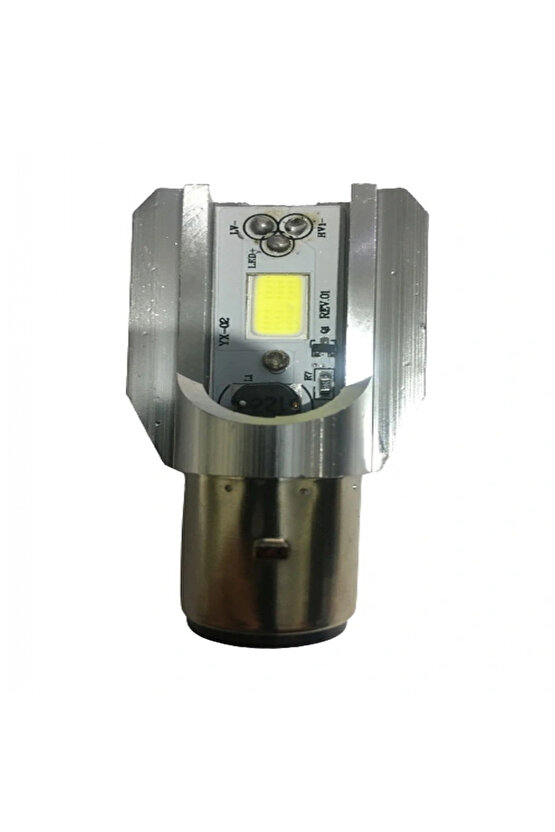 Motosiklet BA20D Dc 12-60 V 12 W 6500K Cob LED Uzun  Kısa Işık Far Ampul Beyaz (Bosch Tipi)