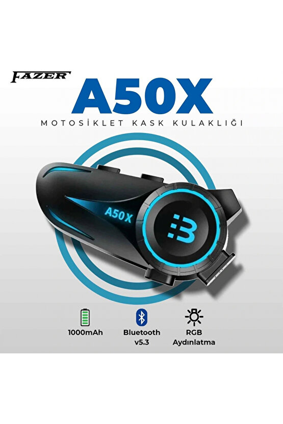 Fazer A50x Kask Bluetooth Kulaklık Mikrofon Seti - Interkom