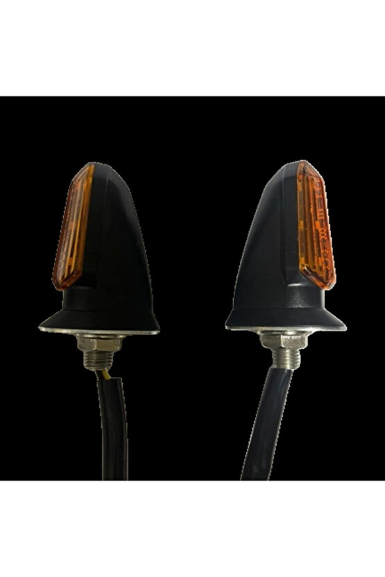Motosiklet Sinyal Lamba Üniversal 12V Sarı Cam Sarı Led 2Li