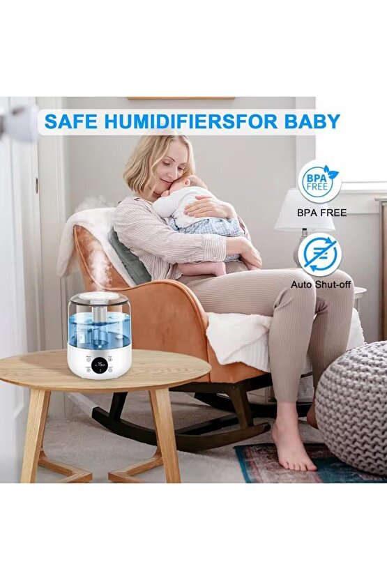 3L HUMUDİFİER ODA HAVA NEMLENDİRİCİ BUHAR MAKİNESİ AROMA DİFİZÖR BÜYÜK BOY KUMANDALI