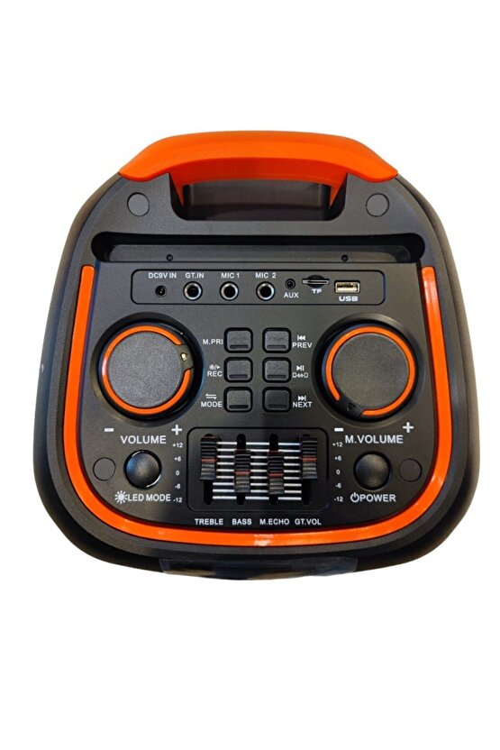 1095 Şarjlı Taşınabilir Bluetooth Parti Hoparlörü 2*8 inc Karaoke