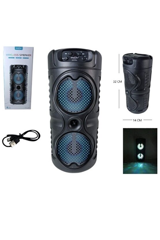 BLUETOOTH SPEAKER KABLOSUZ ŞARJLI HOPARLÖR LED IŞIKLI PARTY BOX SES BOMBASI