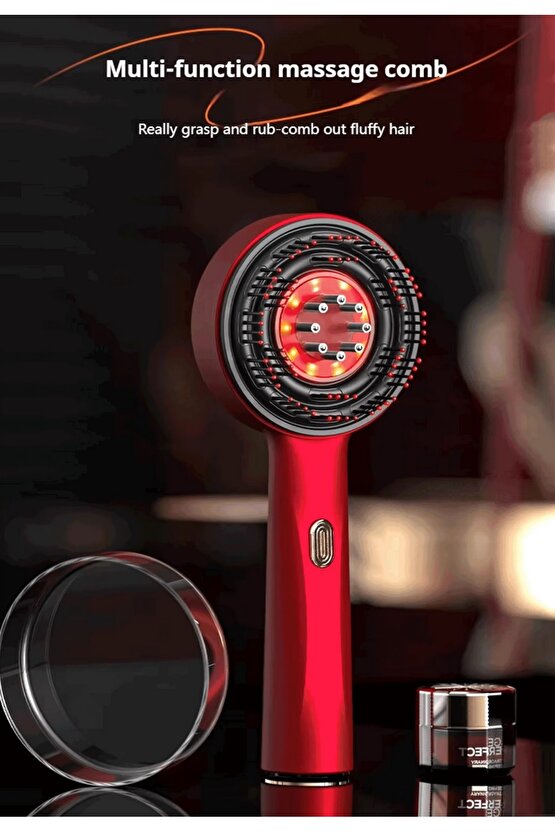 ŞARJLI MASAJ TARAĞI KAFA DERİSİ SAÇ BAKIM VE MASAJ TARAĞI BAKIM YAĞI HAZNELİ