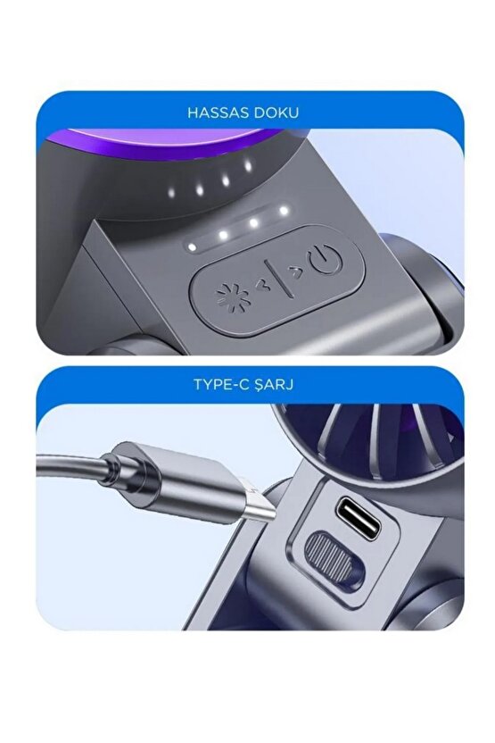 ŞARJLI EL FANI LED GÖSTERGELİ MİNİ KLİMA SERİNLETİCİ VANTİLATÖR BOYUN ASKI İPLİ KATLANABİLİR