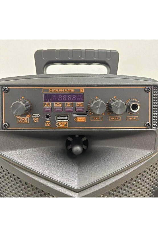 KARAOKE MİKROFONLU BLUETOOTH HOPARLÖR FM RADYO SD KART USB GİRİŞLİ TAŞINABİLİR ŞARJLI SPEAKER