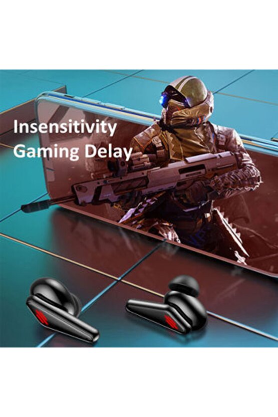 Kablosuz Profesyonel Oyuncu Kulaklığı Stereo Tws Mikrofonlu Oyun Kulaklık 5.2