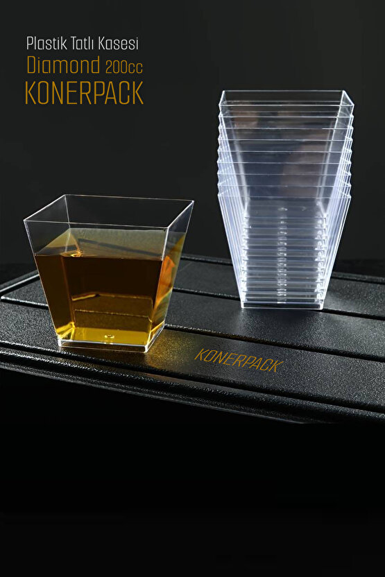 Sert Plastik Tatlı Kasesi Mika Tatlı Kasesi Dayanıklı Ve Şık Plastik Kase 25 Adet - Kapaksız