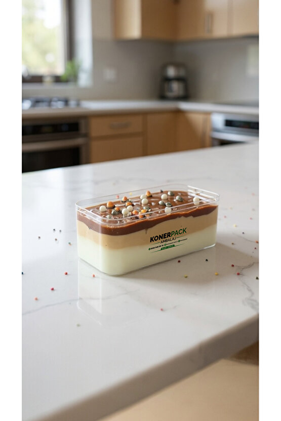 Tiramisu Cup Nida270cc 24 Adet Kapaklı Sert Plastik Şeffaf Renk