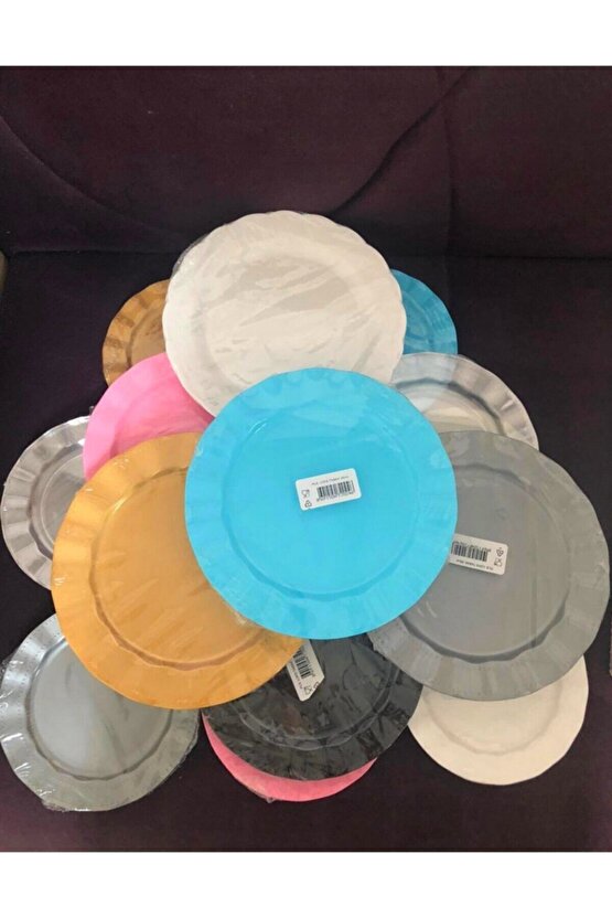 Plastik Tabak Sert Lüks 18cm (6 ADET) Renk Beyaz