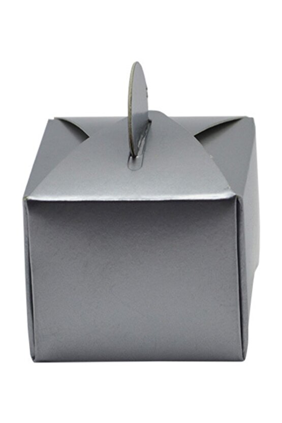 Gümüş (gri) Renk Lokum Kutusu 50 Adet