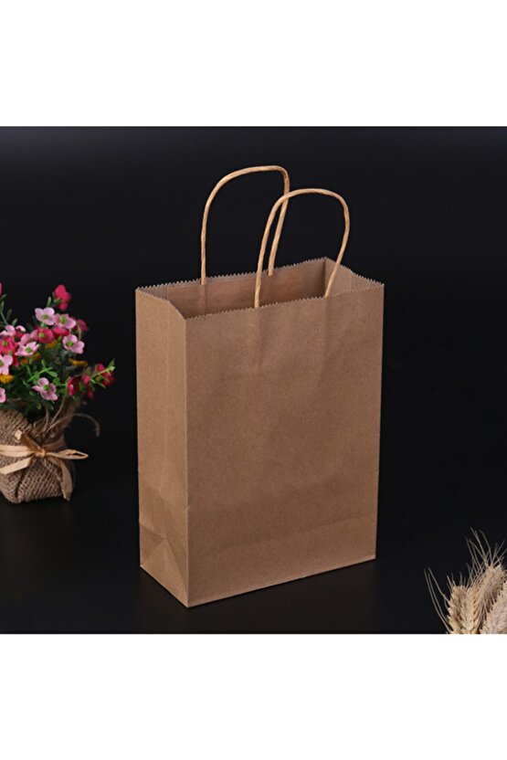 Kağıt Kraft Çanta Torba Hediyelik Büküm Saplı 31 X 25 X 12 Cm 25adet