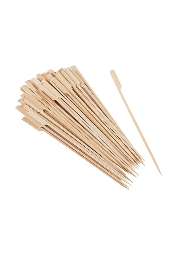 Yassı Çöp Şiş - Golf Tipi Çöp Şiş 20 Cm 100 Adet